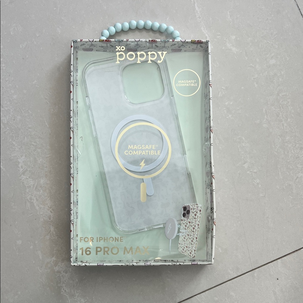 XO Poppy Transparent MagSafe Case for iPhone 16 Pro Max
